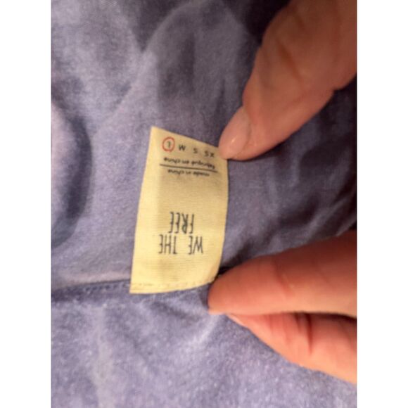 Free People Amelia Distressed Tank Top Purple Size L – Boho Slouchy Sleeveless - Picture 6 of 6